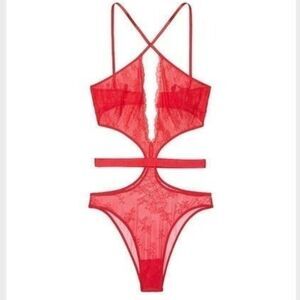 NEW VS VERY SEXY Chantilly Lace Teddy Small